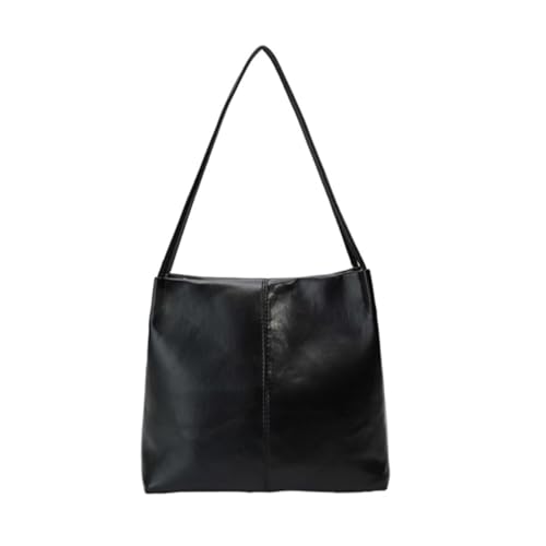 AOYEAH Einfache einfarbige PU-Umhängetasche, Retro-Trend ige Damen vielseitige Pendler tasche, Mode-Tote-Handtasche von AOYEAH
