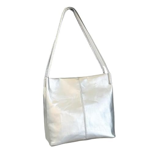 AOYEAH Einfache einfarbige PU-Umhängetasche, Retro-Trend ige Damen vielseitige Pendler tasche, Mode-Tote-Handtasche von AOYEAH