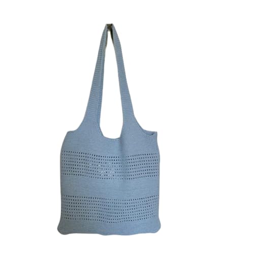 AOYEAH Einfaches Stricken der Umhängetasche der koreanischen Mode, gewebte hohle Tragetaschen, Sommer reise Strand tasche für Frauen Geschenke von AOYEAH
