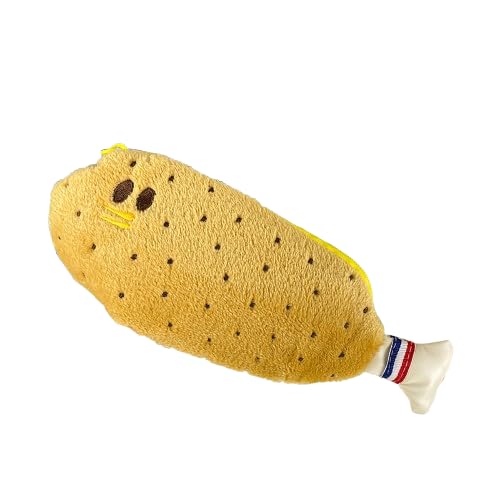 AOYEAH Entzückende Plüsch-Bananen-Bleistift Tasche, Cartoon-Bären-Drumstick-Schreibwaren-Aufbewahrung, Stift mit großer Kapazität und Make-up-Organizer-Beutel von AOYEAH