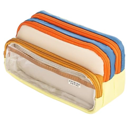 AOYEAH Mehr Schicht iger Bleistift etui, Schüler Leinwand Schreibwaren Tasche, Bleistift Beutel Geschenk für Studenten von AOYEAH