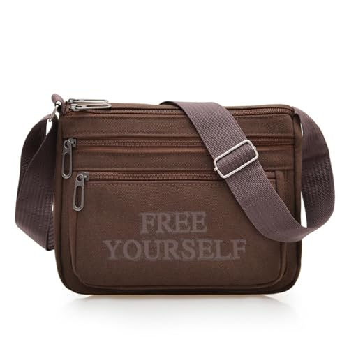AOYEAH Verdickte Haltbare Canvas-Umhängetasche, Casual Worksite Crossbody-Tasche, Herren-Business-Geldbörse von AOYEAH