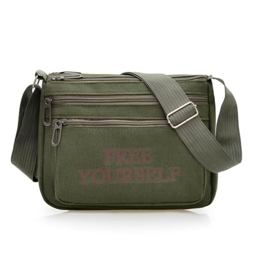AOYEAH Verdickte Haltbare Canvas-Umhängetasche, Casual Worksite Crossbody-Tasche, Herren-Business-Geldbörse von AOYEAH