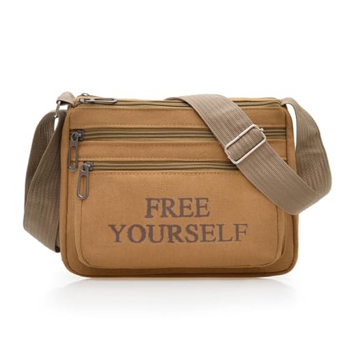 AOYEAH Verdickte Haltbare Canvas-Umhängetasche, Casual Worksite Crossbody-Tasche, Herren-Business-Geldbörse von AOYEAH