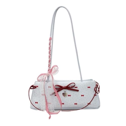 Ins Style Bow Schulter tasche, Mode Süße Bowknot Unterarm Tasche, Trendy Pendler Handtasche Mädchen Geschenk von AOYEAH