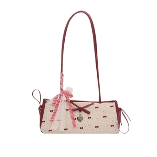 Ins Style Bow Schulter tasche, Mode Süße Bowknot Unterarm Tasche, Trendy Pendler Handtasche Mädchen Geschenk von AOYEAH