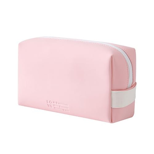 Leder Reise Kosmetik Tasche, tragbare Frauen Make-up Fall, wasserdichte Toiletten Artikel Organizer Aufbewahrung Tasche von AOYEAH