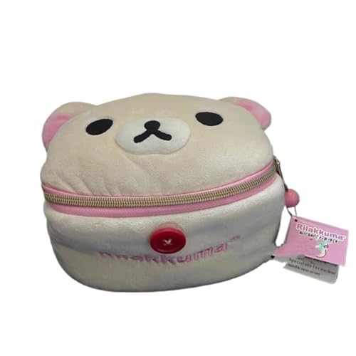 Plüsch-Make-up-Tasche für niedliche Bären mädchen, elliptische Stereo skopische Make-up-Aufbewahrung Tasche, tragbare einfache Aufbewahrung von AOYEAH