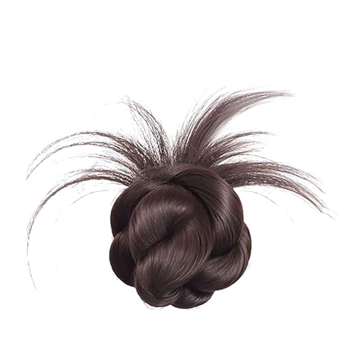 Synthetische halb Krawatte Haarausfall, Simulation Blume Bud Synthetische Perücke, Flauschige Perücken tasche für Frauen Low Bun Clip, elegante Haarschmuck von AOYEAH