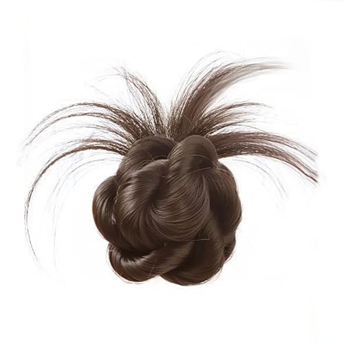 Synthetische halb Krawatte Haarausfall, Simulation Blume Bud Synthetische Perücke, Flauschige Perücken tasche für Frauen Low Bun Clip, elegante Haarschmuck von AOYEAH
