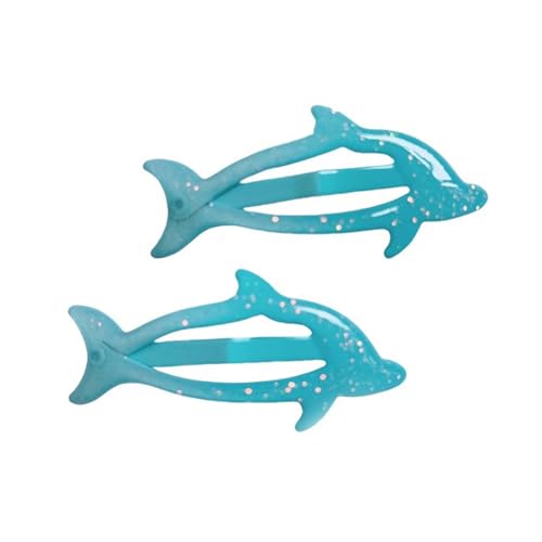 1 Paar Kopfschmuck Seitliche Haarspangen Haarspangen Haarspangen Delfin Haarnadel für Mädchen Kinder Kopfbedeckung Haarspangen von AOYUDJ