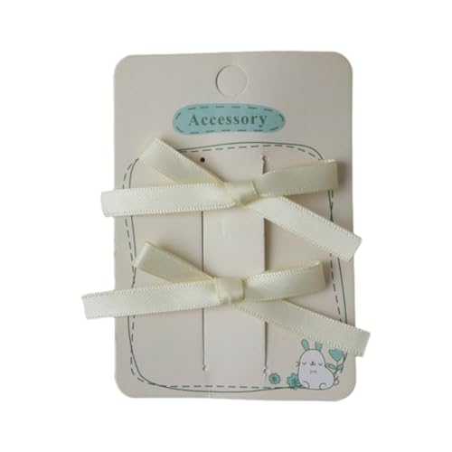 2 Stück/Set mit Schleife, modische Damen-Haargummis, französische Haargummis, Haarspangen für Frauen und Mädchen, Kopfschmuck von AOYUDJ