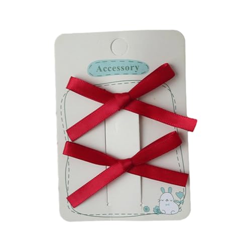 2 Stück/Set mit Schleife, modische Damen-Haargummis, französische Haargummis, Haarspangen für Frauen und Mädchen, Kopfschmuck von AOYUDJ