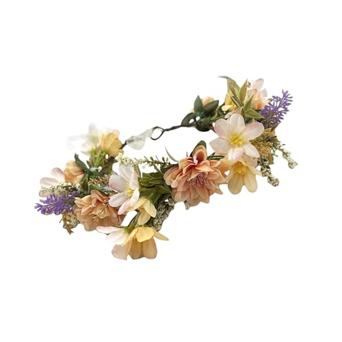 Eleganter Stoffblumenkranz mit künstlichem Blumen-Kopfschmuck für Frauen und Modebegeisterte für Hochzeiten und Partys von AOYUDJ