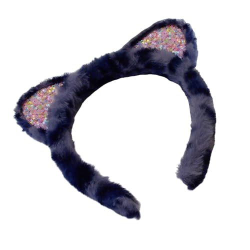 Leopardenmuster Haarreif Katzenohren Form Stirnbänder Halloween Cosplay Kopfschmuck für Halloween Cosplay von AOYUDJ