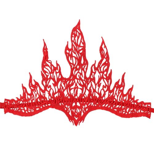 Punk Spitze Flammenform Haarreifen Frauen Make-up Stirnband für Halloween Festival Party Teens Aufführungen Haarschmuck von AOYUDJ