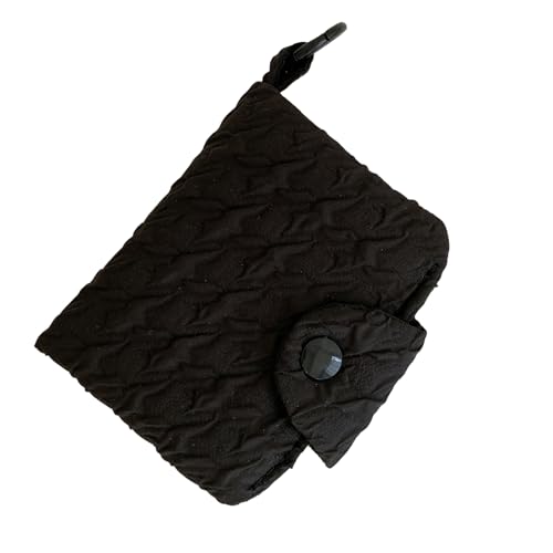 Stilvolle geprägte Polyester-Münztaschen für Profis, die es schätzen und detailliert schätzen, Schwarz von AOYUDJ