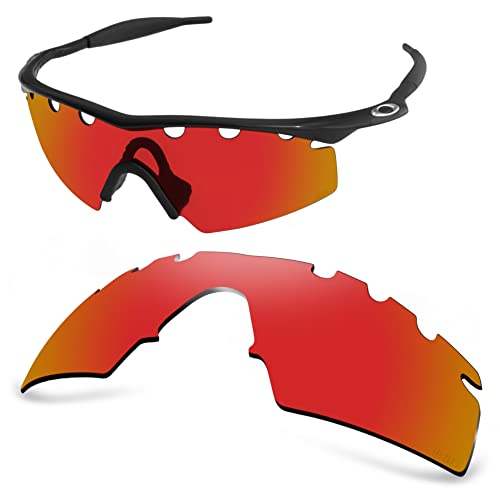AOZAN ANSI Z87.1 Ersatzgläser kompatibel mit Oakley M Frame Strike Vented Sonnenbrille Gr. onesize, Elektrisches Purpurrot, polarisiert von AOZAN