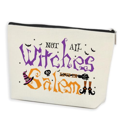 Halloween Make Up Bag Witchy Gifts Halloween Party Favor Witchcraft Supplies Makeup Organizer Bag Cosmetic Bag Witch Stuff Travel Essentials Wicca Goth Birthday Gifts for Witchcraft Lovers Sister, von AOZHUO