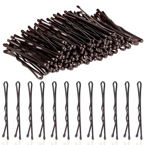 AOZUO 100 Stück Mini Haarnadeln,3.5cm Bobby Pins,Kleine Haarklammern Haarnadel Hair Pin Haarklemmen Haarschmuck Damen Gewellte Haarspange aus Metall für Frauen Mädchen Kinder Dutts Langes Glattes von AOZUO