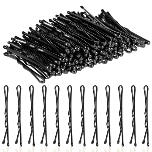 AOZUO 100 Stück Mini Haarnadeln,3.5cm Bobby Pins,Kleine Haarklammern Haarnadel Hair Pin Haarklemmen Haarschmuck Damen Gewellte Haarspange aus Metall für Frauen Mädchen Kinder Dutts Langes Glattes von AOZUO
