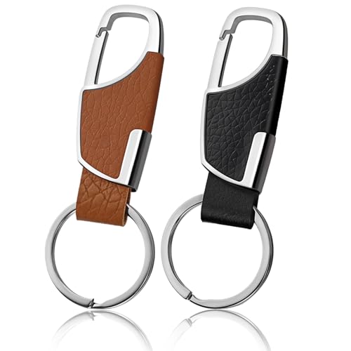 AOZUO 2 Stück Autoschlüssel Anhänger, Schlüsselkette Schlüsselanhänger Karabine Schlüssel Organizer Auto Schlüsselanhänger Männer Keychain Karabiner Autoschlüssel Anhänger Schlüsselhalter Herren von AOZUO