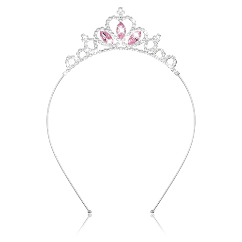 AUZUO Prinzessin Krone Tiara, Rose Diadem Kristall Tiaras für Mädchen Kleinkind Festzug Krone Strass Stirnband Tiara für Frauen Mädchen Geburtstag Hochzeit Halloween Party Weihnachtsgeschenke von AOZUO