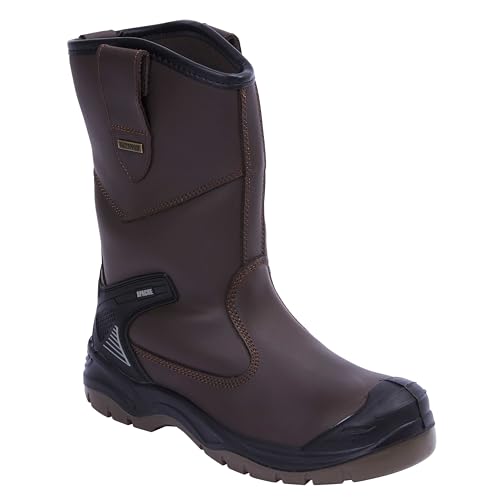 Sterling Safetywear Apache AP305 Arbeitsschuhe - Wasserdicht Rigger Stiefel - Braun - 42 von APACHE
