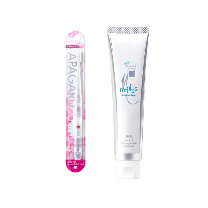 APAGARD - M-Plus Toothpaste - 130g (1ea) + APAGARD - Crystal Toothbrush - 1pc - Random Color (1ea) Set von APAGARD