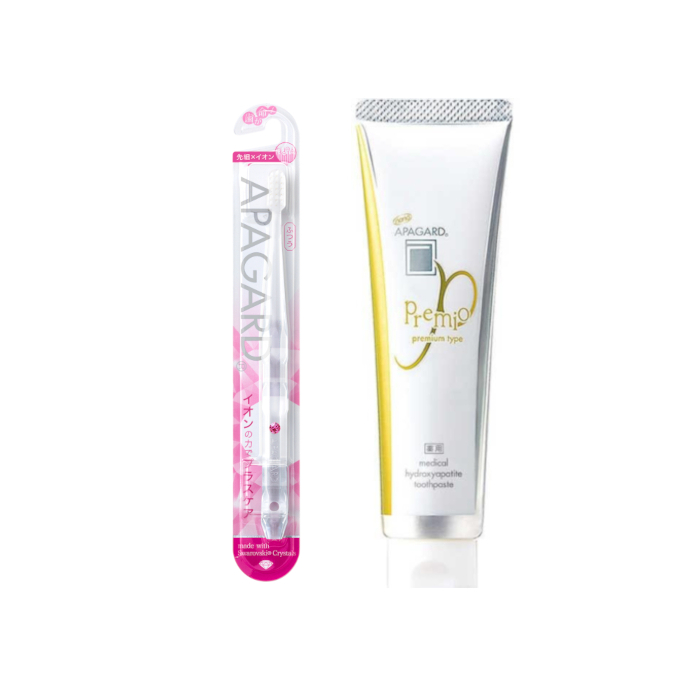 APAGARD - Premio Toothpaste - 105g (1ea) + APAGARD - Crystal Toothbrush - 1pc - Random Color (1ea) Set von APAGARD