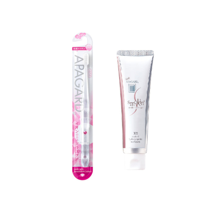APAGARD - Smokin' Toothpaste - 105g (1ea) + APAGARD - Crystal Toothbrush - 1pc - Random Color (1ea) Set von APAGARD