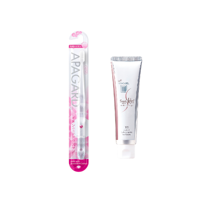 APAGARD - Smokin' Toothpaste - 53g (1ea) + APAGARD - Crystal Toothbrush - 1pc - Random Color (1ea) Set von APAGARD