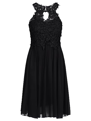 APART Abendkleid aus Chiffon, Mesh und Spitze, schwarz, 36 von APART Fashion