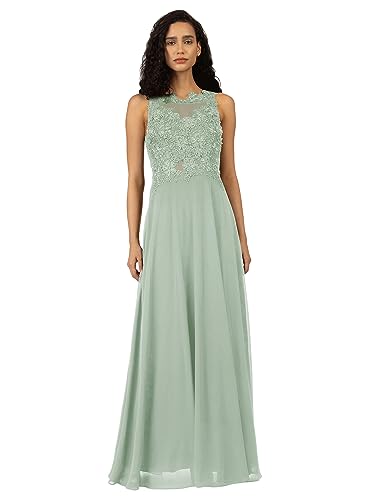 APART Abendkleid aus Chiffon und Rockpart mit Satinfutter, Mint, 36 von APART Fashion