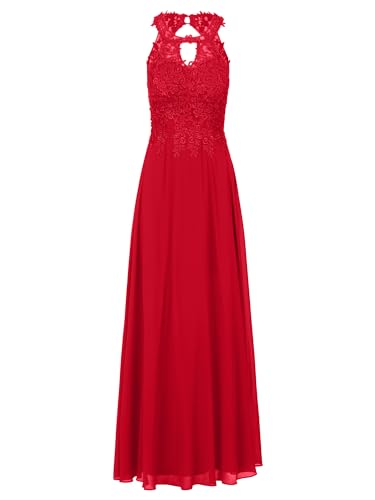 APART Abendkleid aus Einer Plastischen Spitze und Chiffon, rot, 38 von APART Fashion