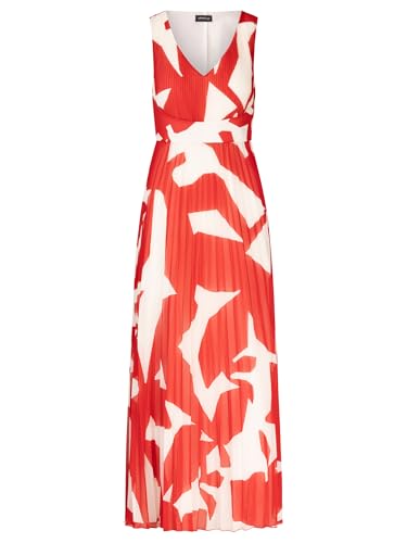 APART Abendkleid aus leicht körnigem Chiffon und mit Plissee Falten, rot-Creme, 46 von APART Fashion