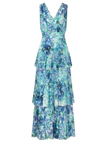 APART Abendkleid mit Blumenmuster, türkis-Multicolor, 44 von APART Fashion