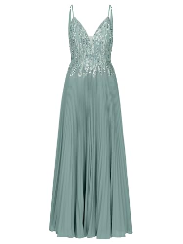 APART Abendkleid mit Chiffon und aufwendiger Bestickung, Jade, 38 von APART Fashion