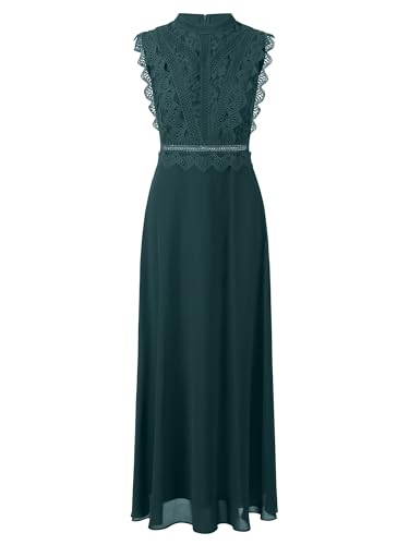 APART Abendkleid mit Spitze und transparentem Rückenteil, dunkelgrün, 44 von APART Fashion