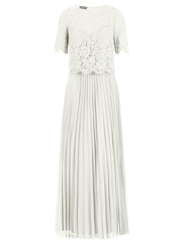 APART Abendkleid mit Spitzenjacke mit Spitzenoberteil und Plisseerock, Creme, 40 von APART Fashion