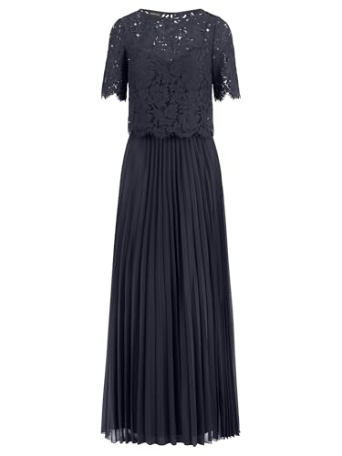 APART Abendkleid mit Spitzenjacke mit Spitzenoberteil und Plisseerock, Nachtblau, 36 von APART Fashion