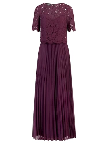 APART Abendkleid mit Spitzenjacke mit Spitzenoberteil und Plisseerock, dunkel lila, 42 von APART Fashion