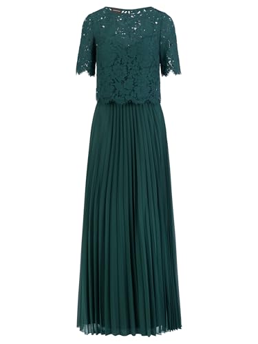 APART Abendkleid mit Spitzenjacke mit Spitzenoberteil und Plisseerock, dunkelgrün, 44 von APART Fashion