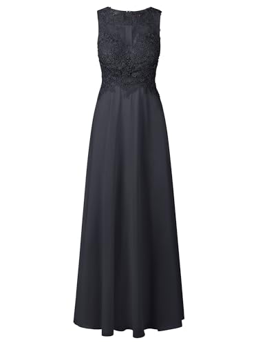 APART Abendkleid mit floraler Spitze und Tüll-Einsatz, Nachtblau, 44 von APART Fashion