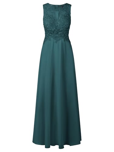 APART Abendkleid mit floraler Spitze und Tüll-Einsatz, dunkelgrün, 42 von APART Fashion