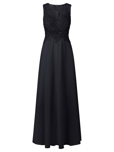 APART Abendkleid mit floraler Spitze und Tüll-Einsatz, schwarz, 42 von APART Fashion