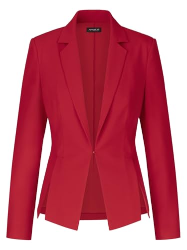 APART Blazer mit langgezogenem Revers und vorne Langen Schlitzen, rot, 44 von APART Fashion