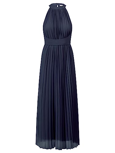 APART Chiffonkleid aus leicht körnigem, plissiertem Chiffon, Navy, 46 von APART Fashion