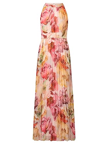 APART Chiffonkleid aus leicht körnigem, plissiertem Chiffon, Rose-Multicolor, 36 von APART Fashion