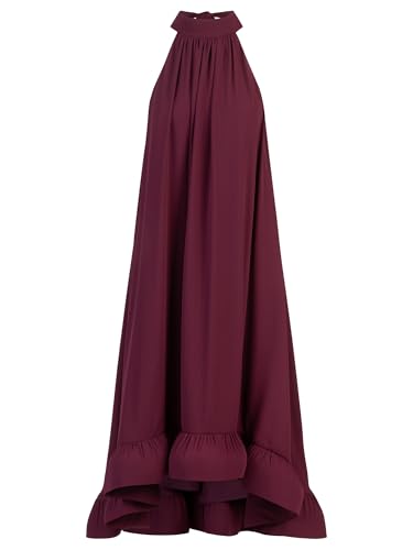 APART Chiffonkleid mit Volantsaum, dunkel lila, 36 von APART Fashion